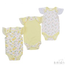 CC203-BS: Girls 3 Pack Bodysuits (0-3 Months)